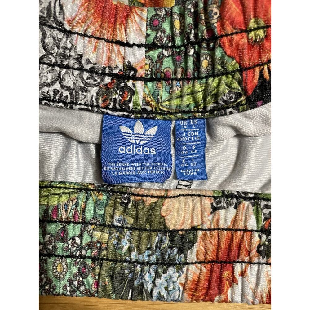 adidas Originals Trefoil Jardim Agharta Tropical Print Tank & Shorts Set Women L - Picture 9 of 10